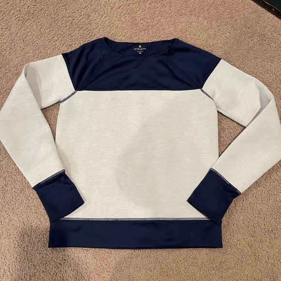 Women's ATHLETA Y2k colorblock foam scuba pullover sweatshirt - Picture 1 of 11